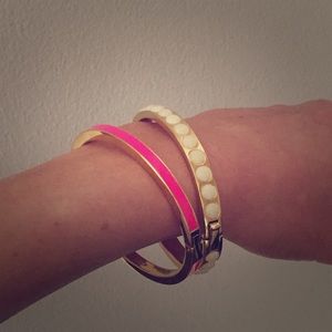 JCrew Color Enamel Hinge Bracelet in Summer Sorbet